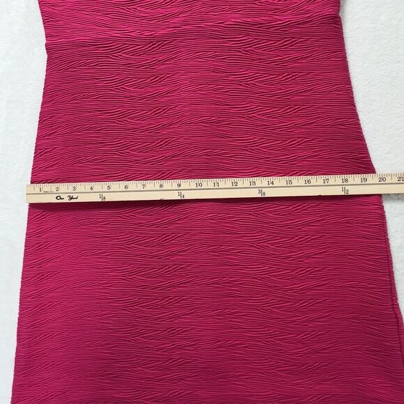 Sara Campbell Sheath Mini Dress Womens Sz L Fuchsia Stretch Long Sleeves - Picture 13 of 15